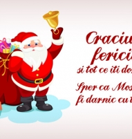 Felicitare Craciun cu Mosu'