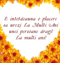 Felicitare flori la multi ani
