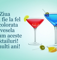 Felicitare colorata zi de nastere