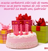 Felicitare pentru Gabriela