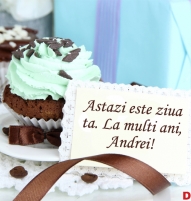 Felicitare Sfantul Andrei cupcake
