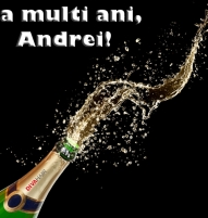 Sampanie felicitare pentru Andrei