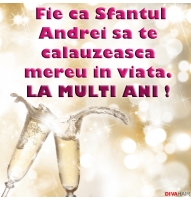 Felicitare de Sfantul Andrei aurie