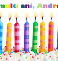 Felicitare de Sf Andrei cu lumanari colorate