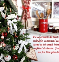 Felicitare de Craciun cu bradut