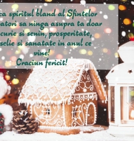 Felicitare de Craciun cu om de zapada