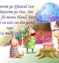 Felicitare de Sfantul Ion cu peisaj