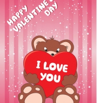 Felicitare de Valentine's Day cu ursulet