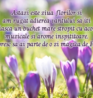 Felicitare de Florii pentru familie