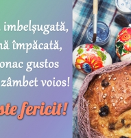 Felicitare de Paste cozonac