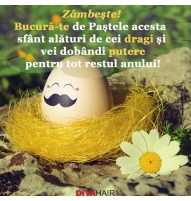Felicitare de Paste ou mustacios