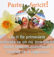 Felicitare de Paste cu oua in cos