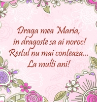 Felicitare dragoste Maria