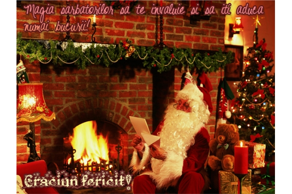 Felicitare Craciun magia sarbatorilor