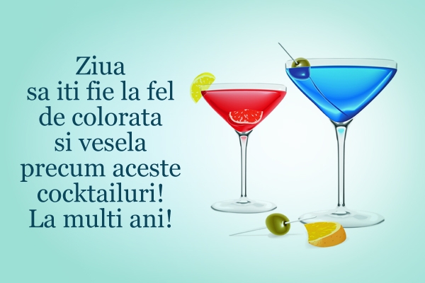 Felicitare colorata zi de nastere