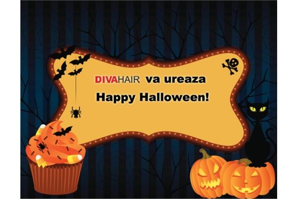 Felicitare divahair halloween