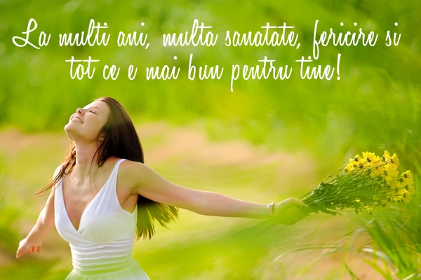 Felicitare cu floricele zi de nastere