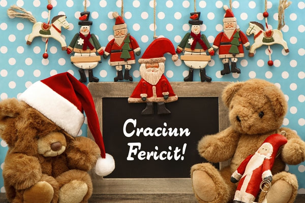 Felicitare de Craciun cu ursuleti