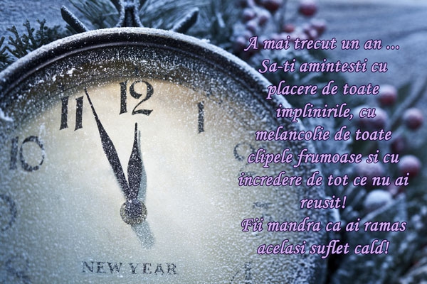 Felicitare de Anul Nou cu urare