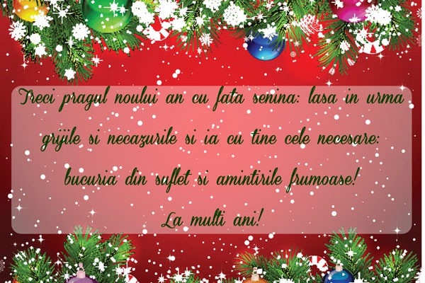 Felicitare de Anul Nou pentru familie