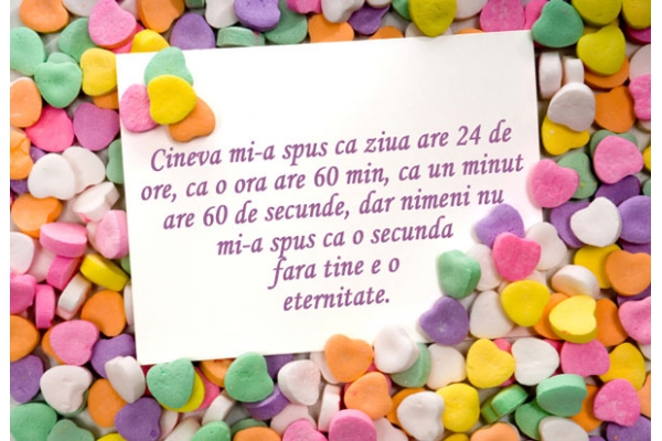 Felicitare de Sf. Valentin cu inimioare