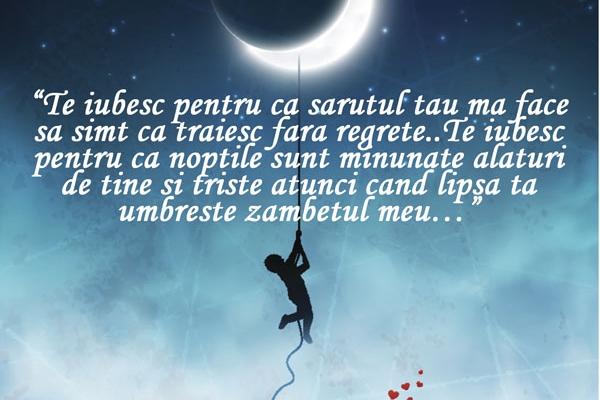 Felicitare de Sf. Valentin "clar de luna"