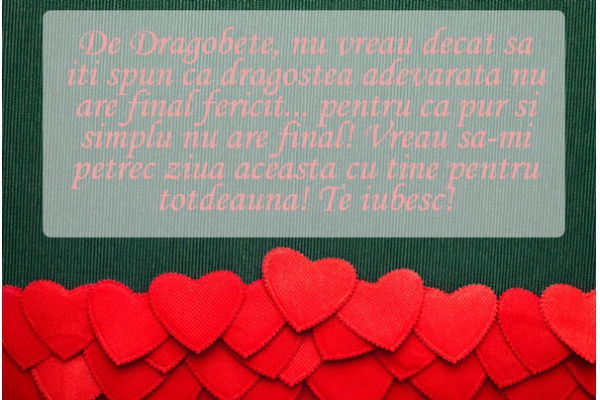 Felicitare de Dragobete cu multe inimioare