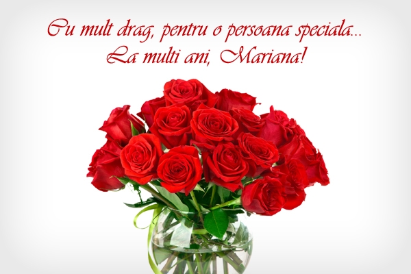 Felicitare vaza flori Mariana