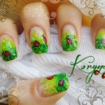 Unghii pictate model primavara by Kory Nails