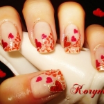 Unghii cu model inimioare by Kory Nails