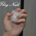Unghii cu gel si model ziar by Flory Nails