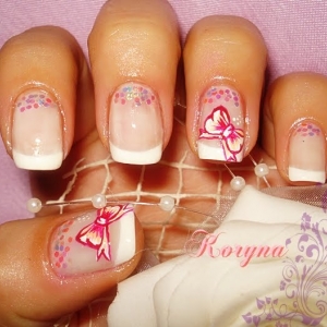 Unghii French cu model by Kory Nails