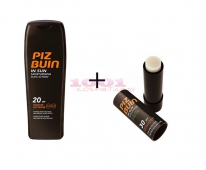 PIZ BUIN IN SUN SET LOTIUNE HIDRATANTA PENTRU EXPUNEREA LA SOARE SPF 20 + PIZ BUIN BALSAM DE BUZE SPF30