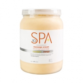 BCL SPA Mandarin + Mango Massage Cream cu ingrediente certificate organic 1900 ml (64 oz)