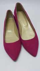 Balerini Piele Intoarsa Dark Fuchsia