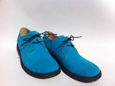 Pantofi din piele intoarsa Pax Turquoise