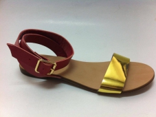 Sandale de dama din piele Golden Red