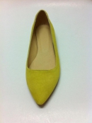 Balerini Piele Intoarsa Shiny Yellow