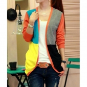 CARDIGAN DAMA RETRO MULTICOLOR FARA INCHIDERE FATA