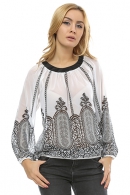 Bluza bufanta cu print digital B94