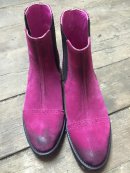 Ghete din piele Dana Fuchsia Vintage