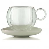 Cana cu perete dublu - Bola Double Wall Cup & Saucer With Handle 250 ml