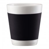 Cana cu perete dublu portelan (set 2 buc.) - Bodum Canteen Black Double Wall 100 ml Mug