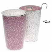 Cana cu perete dublu si infuzor din inox - Teaeve Stones Lilac Light Double Wall Infuser Mug