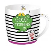 Cana in cutie metalica - 1 Porcelain Mug In Tin Gift Box Good Morning