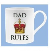 Cana portelan - Dad Rules Oxford Mug