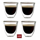 Set 4 pahare cu perete dublu - Jack Double Wall Espresso Cups 113 ml