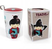 Cana cu infuzor - Little Geisha Red Double Wall Mug