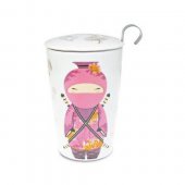 Cana cu infuzor - Little Ninja Rose Double Wall Mug