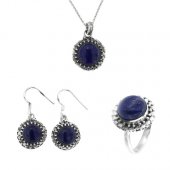 Set din argint cu lapis lazuli